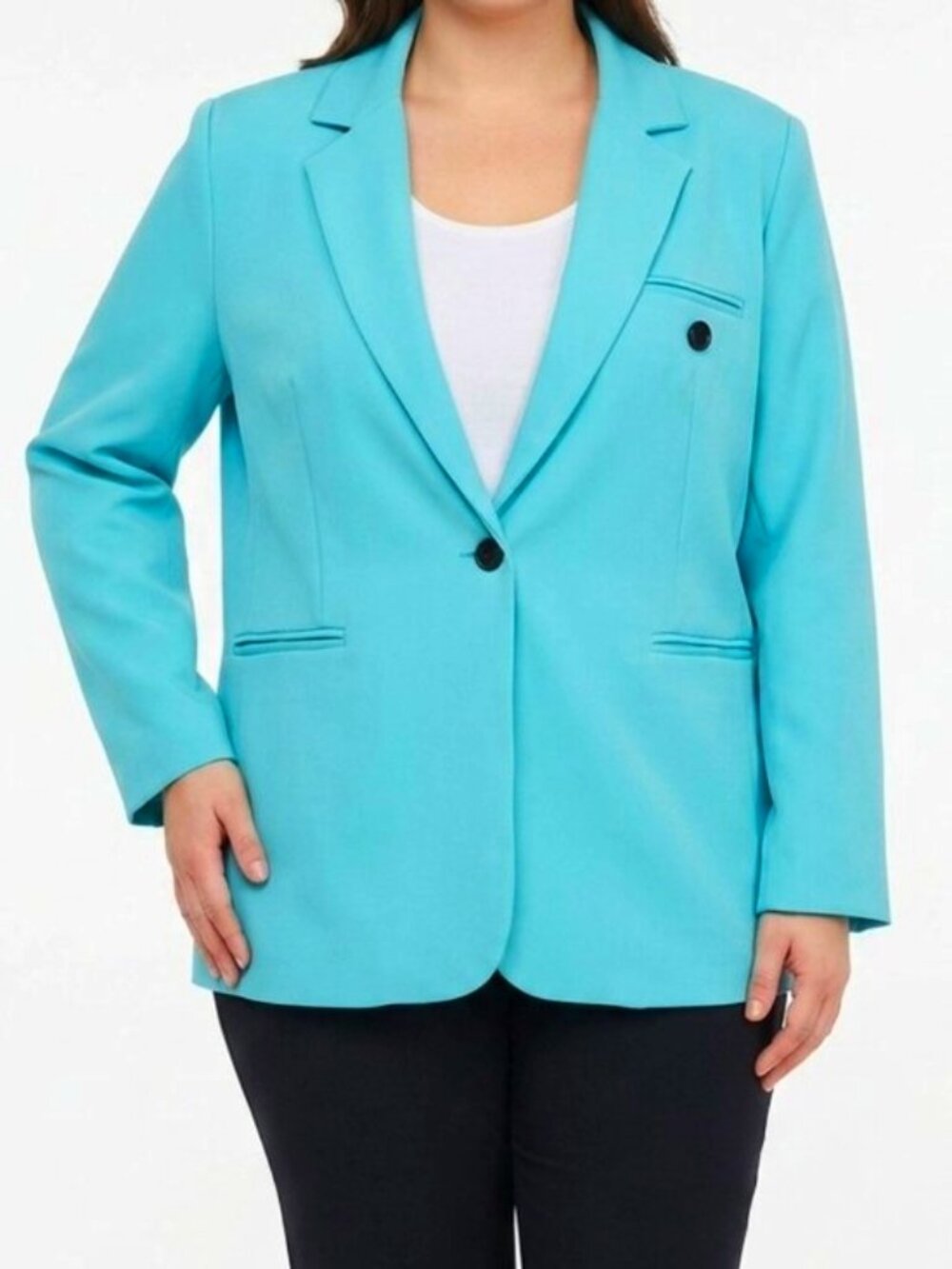 Zolucky Turquoise 1 Button Tailored Blazer- Sz. XL